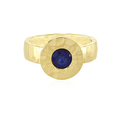 Bague en argent et Saphir bleu de Madagascar