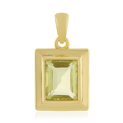 Pendentif en argent et Quartz citron