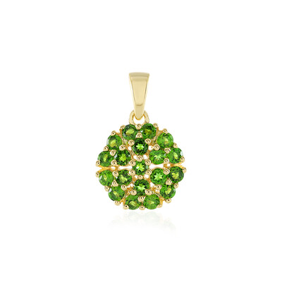 Pendentif en argent et Diopside de Russie