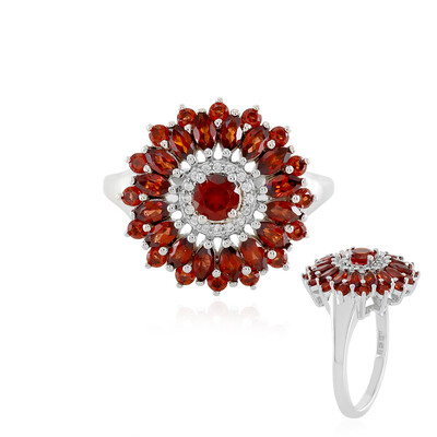 Bague en argent et Grenat Hessonite