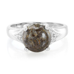 Bague en argent et Quartz Dinosaure
