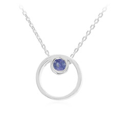 Collier en argent et Saphir bleu