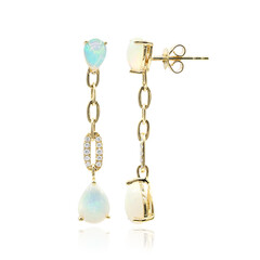 Boucles d'oreilles en or et Opale Welo AAA (CIRARI)