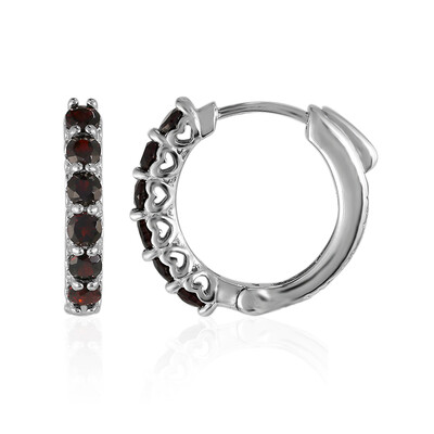 Boucles d'oreilles en argent et Grenat