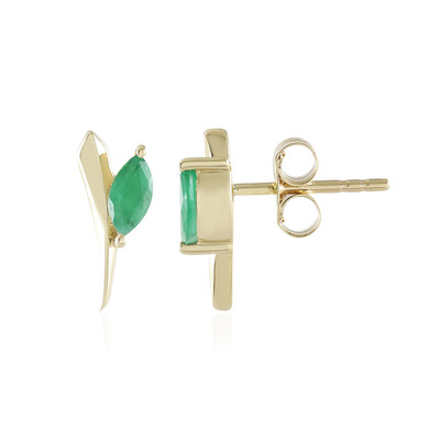 Boucles d'oreilles en or et Emeraude du Brésil (de Melo)