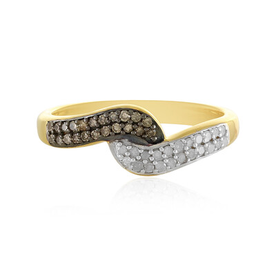 Bague en argent et Diamant chocolat I4