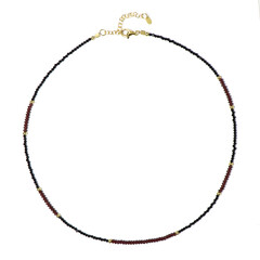 Collier en argent et Grenat du Mozambique