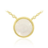 Collier en argent et Pierre de Lune arc-en-ciel