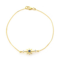 Bracelet en argent et Saphir bleu