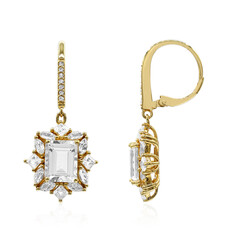 Boucles d'oreilles en argent et Topaze blanche