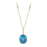 Collier en or et Topaze bleu de Londres (CIRARI)