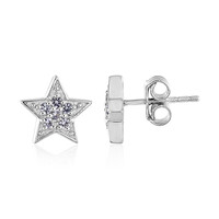 Boucles d'oreilles en argent et Tanzanite