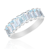 Bague en argent et Topaze bleu ciel