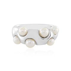 Bague en argent et Perle blanche de culture d'eau douce (de Melo)