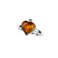 Bague en argent et Ambre baltique