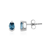 Boucles d'oreilles en argent et Topaze bleu de Londres