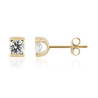 Boucles d'oreilles en or et Saphir blanc