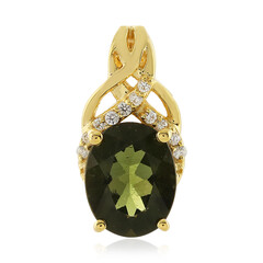 Pendentif en argent et Moldavite