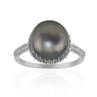 Bague en argent et Perle de culture de Tahiti (TPC)