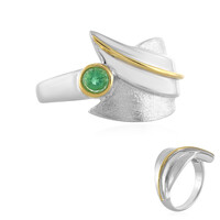 Bague en argent et Emeraude d'Ethiopie