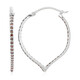 Boucles d'oreilles en argent et Diamant fantaisie