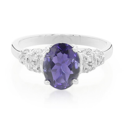 Bague en argent et Iolite de Ceylan
