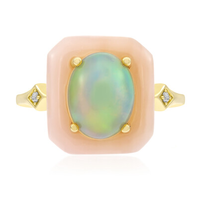Bague en or et Opale rose (CIRARI)
