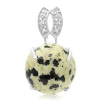 Pendentif en argent et Jaspe Dalmatien