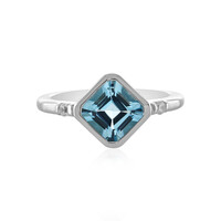 Bague en argent et Topaze bleu ciel