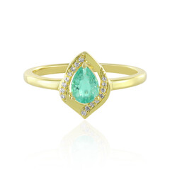 Bague en argent et Emeraude de Russie