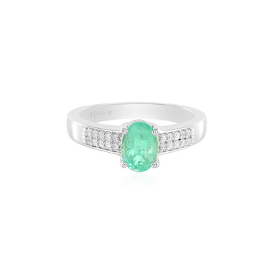 Bague en argent et Emeraude de Russie