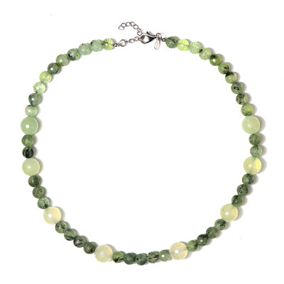 Collier en argent et Préhnite