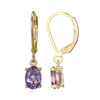 Boucles d'oreilles en argent et Améthyste