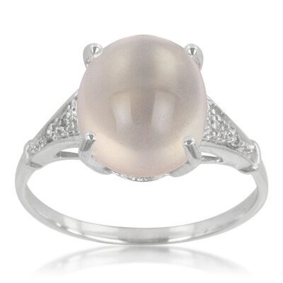 Bague en argent et Quartz rose d'Angelandia