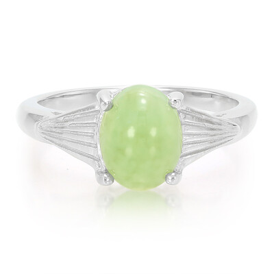 Bague en argent et Chrysoprase impériale