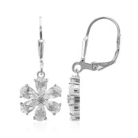 Boucles d'oreilles en argent et Topaze blanche