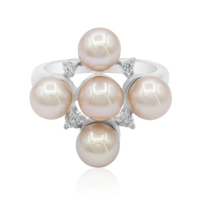 Bague en argent et Perle de culture d'eau douce (TPC)