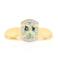 Bague en or et Béryl vert menthe d’Australie