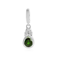Pendentif en argent et Diopside de Russie