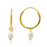 Boucles d'oreilles en argent et Perle de culture d'eau douce