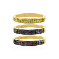Bague en argent et Diamant noir
