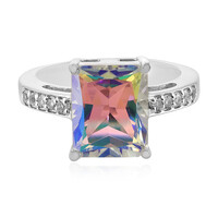 Bague en argent et Topaze arc-en-ciel