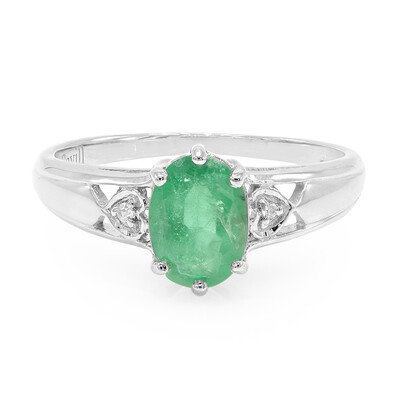 Bague en argent et Emeraude de Bahia