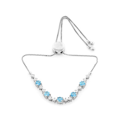 Bracelet en argent et Topaze bleu Suisse