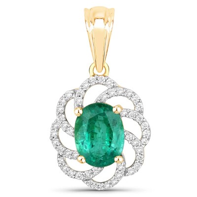 Pendentif en or et Emeraude de Zambie