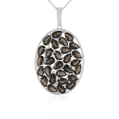 Collier en argent et Quartz fumé