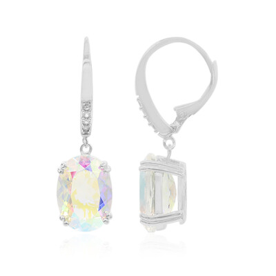 Boucles d'oreilles en argent et Quartz Rayon de Lune