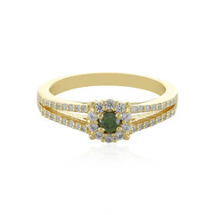 Bague en argent et Diamant vert I3