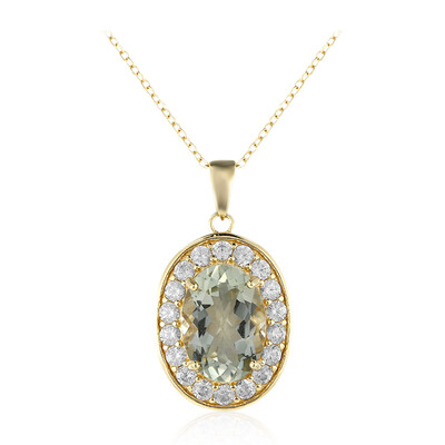 Collier en argent et Améthyste verte