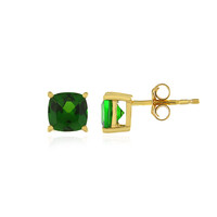 Boucles d'oreilles en argent et Diopside de Russie